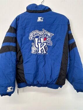 STARTER Royal Blue and Black University Jacket with Wildcat Patch